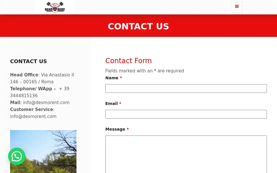 Screenshot of desmorent.com