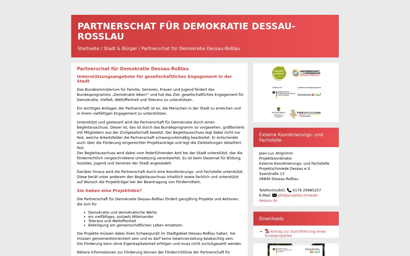 Screenshot of dessau-rosslau.de