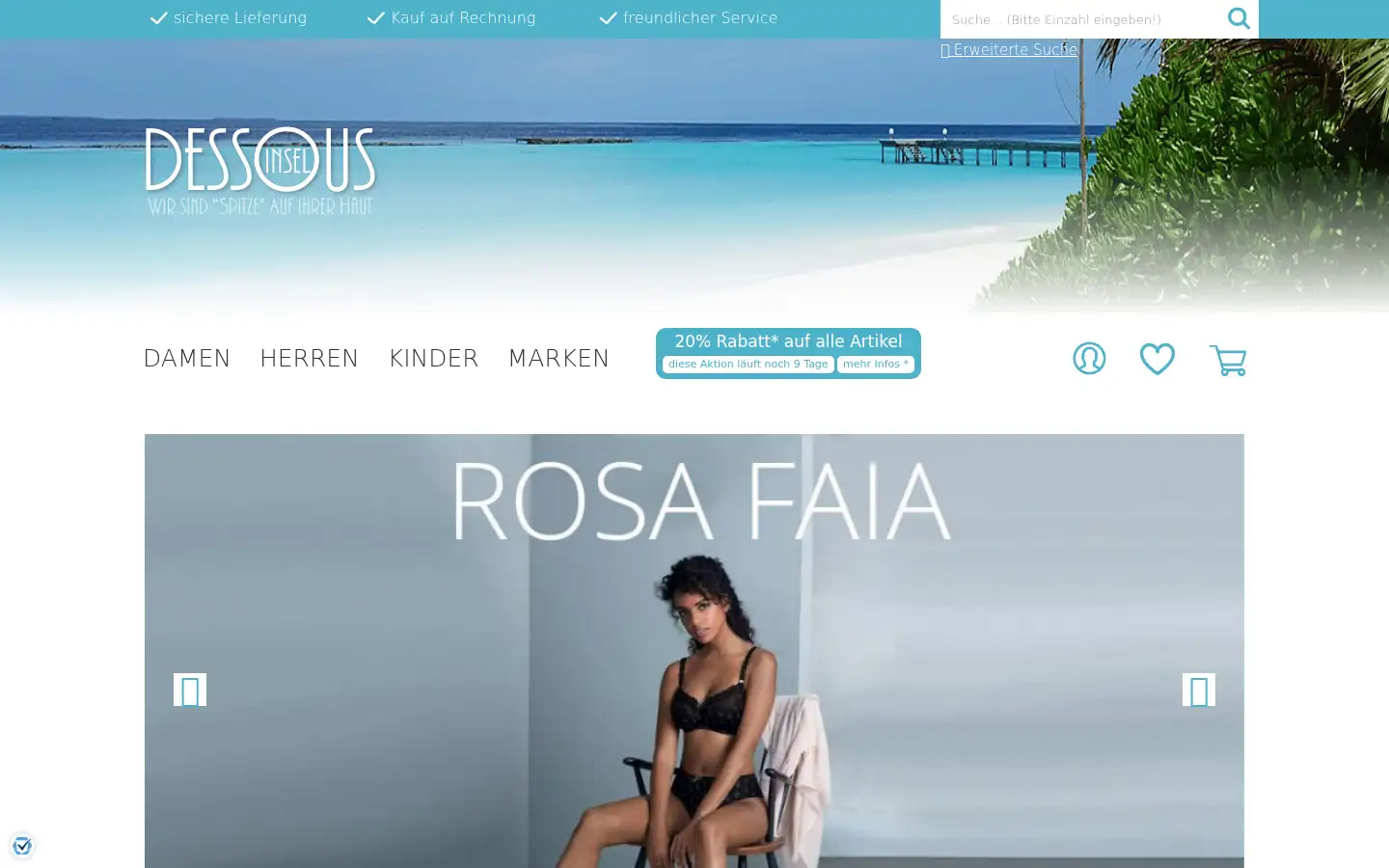 Screenshot of dessous-insel.com