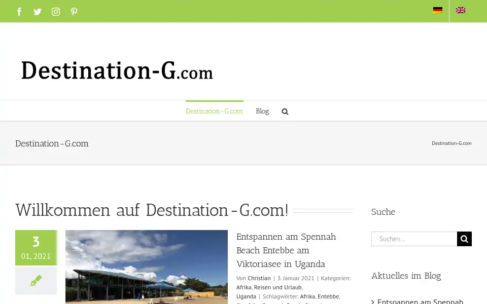 Screenshot of destination-g.com