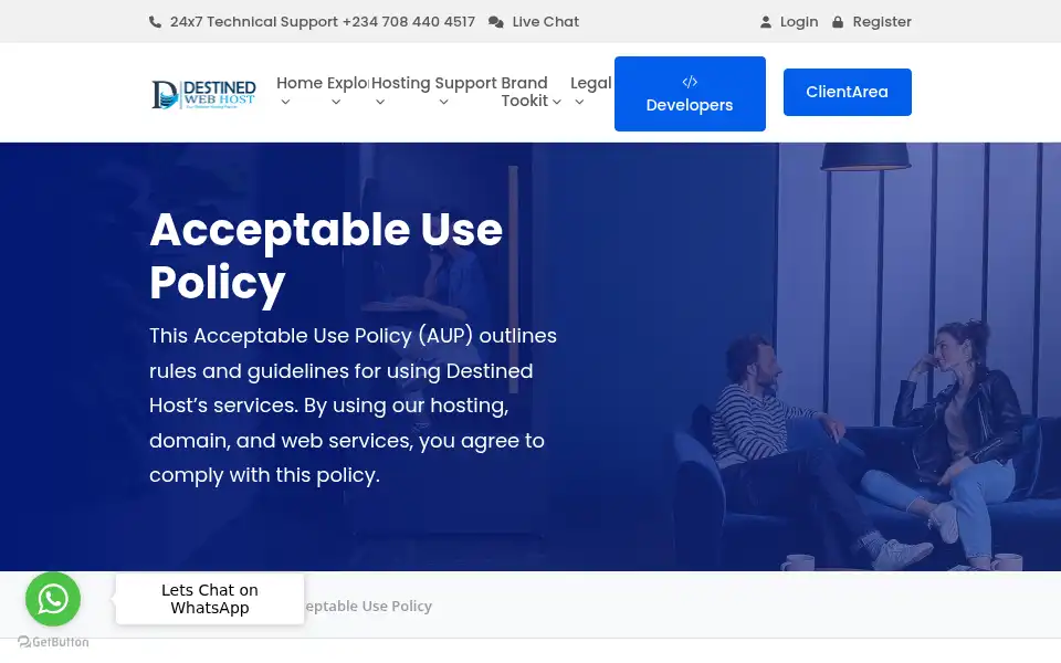 Screenshot of destinedhost.com.ng