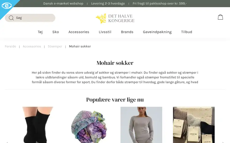 Screenshot of dethalvekongerige.dk