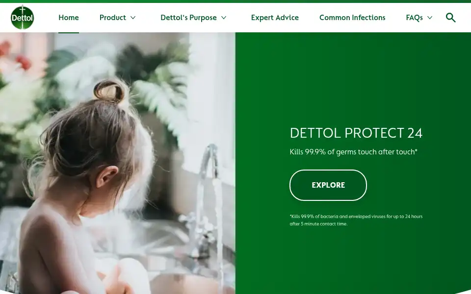 Screenshot of dettol.co.uk