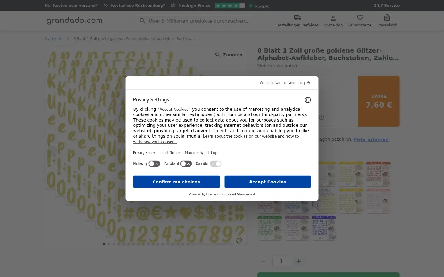 Screenshot of deu.grandado.com