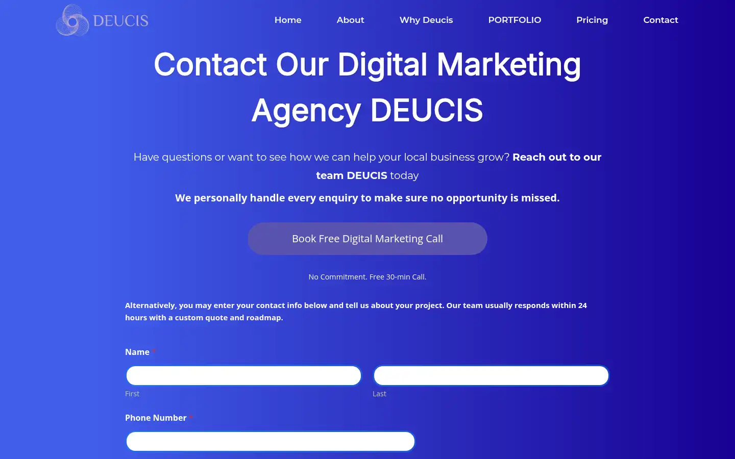 Screenshot of deucis.com