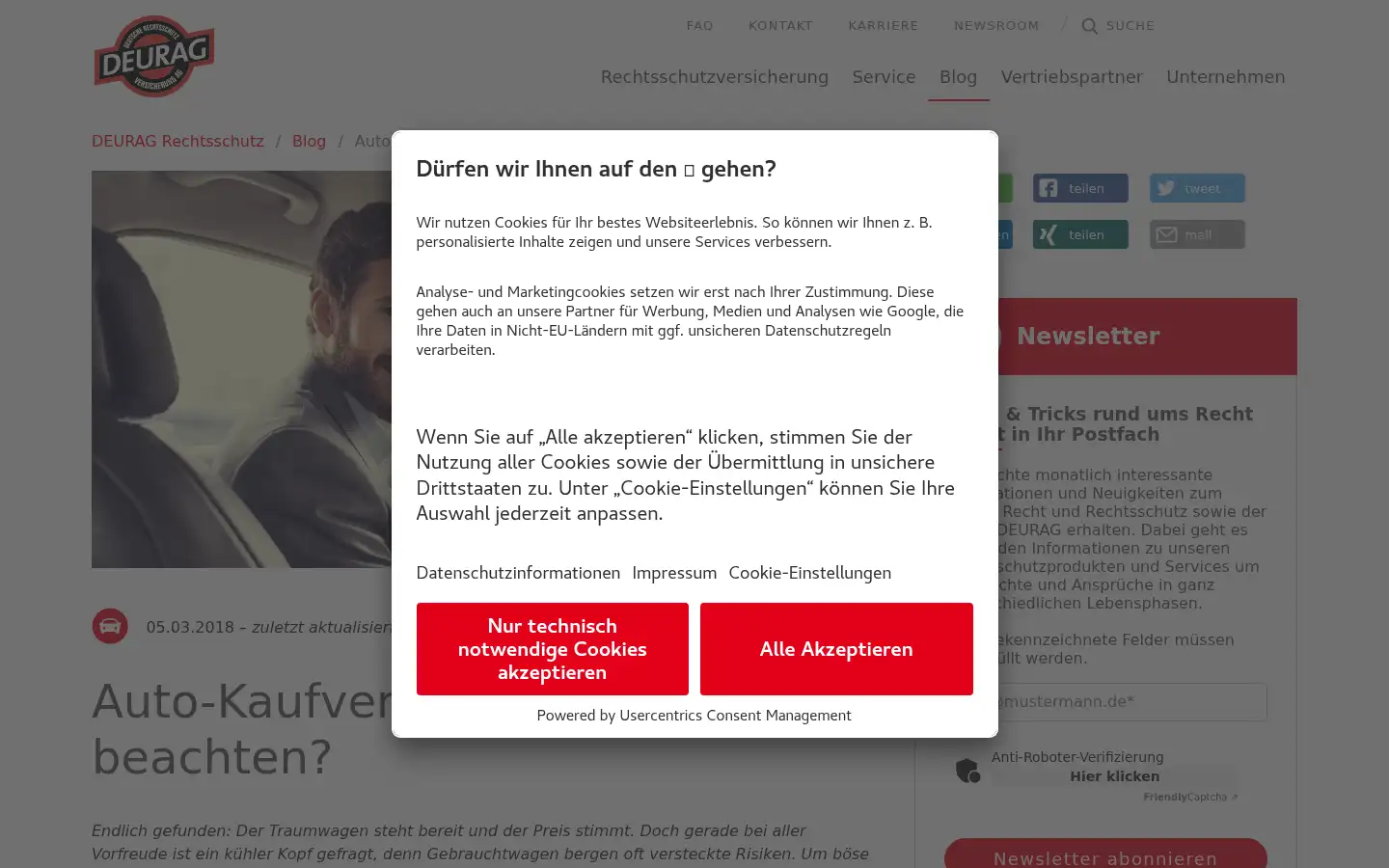 Screenshot of deurag.de