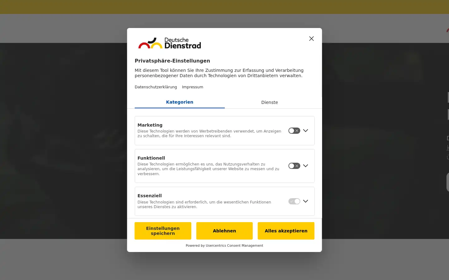 Screenshot of deutsche-dienstrad.de