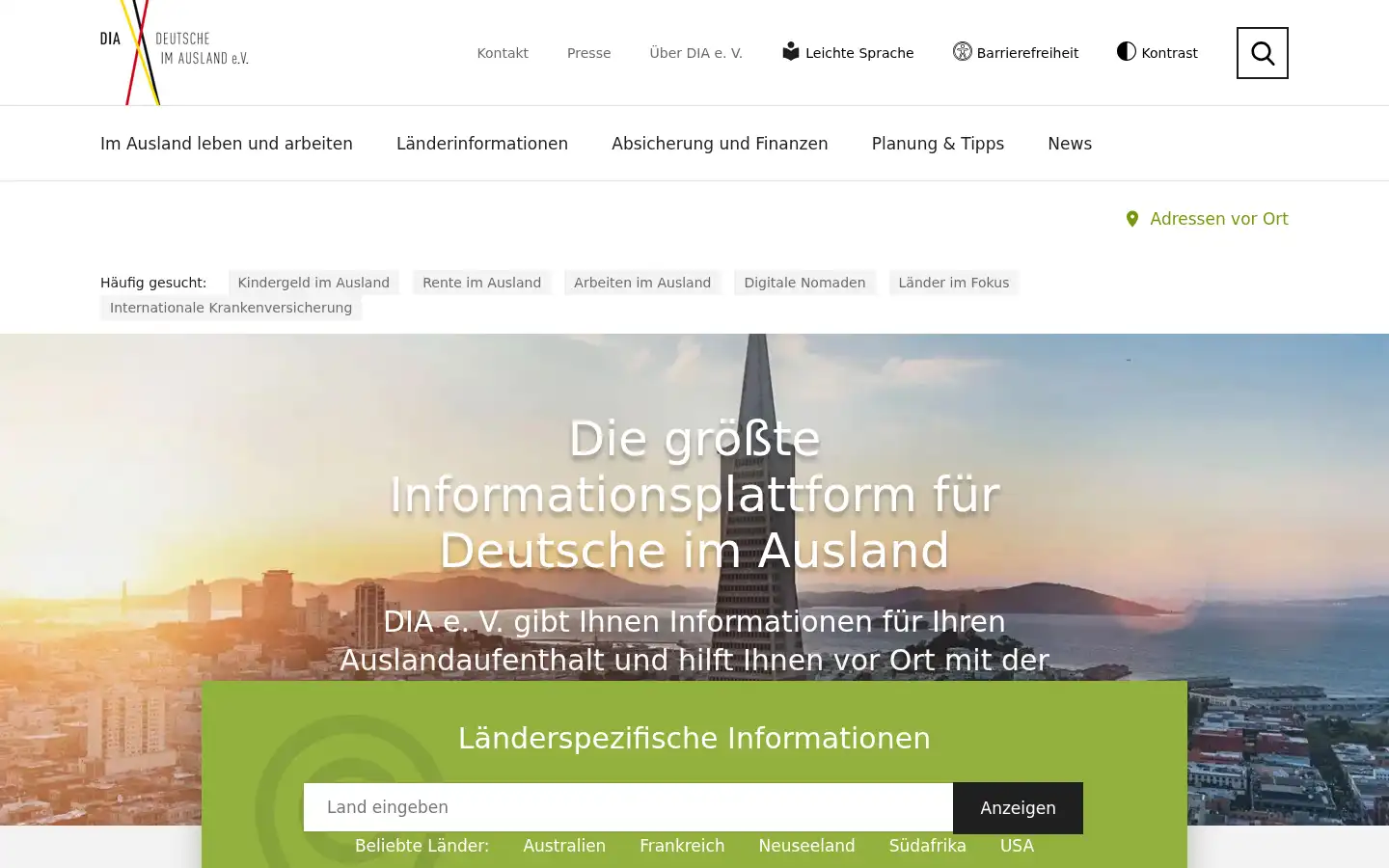 Screenshot of deutsche-im-ausland.org