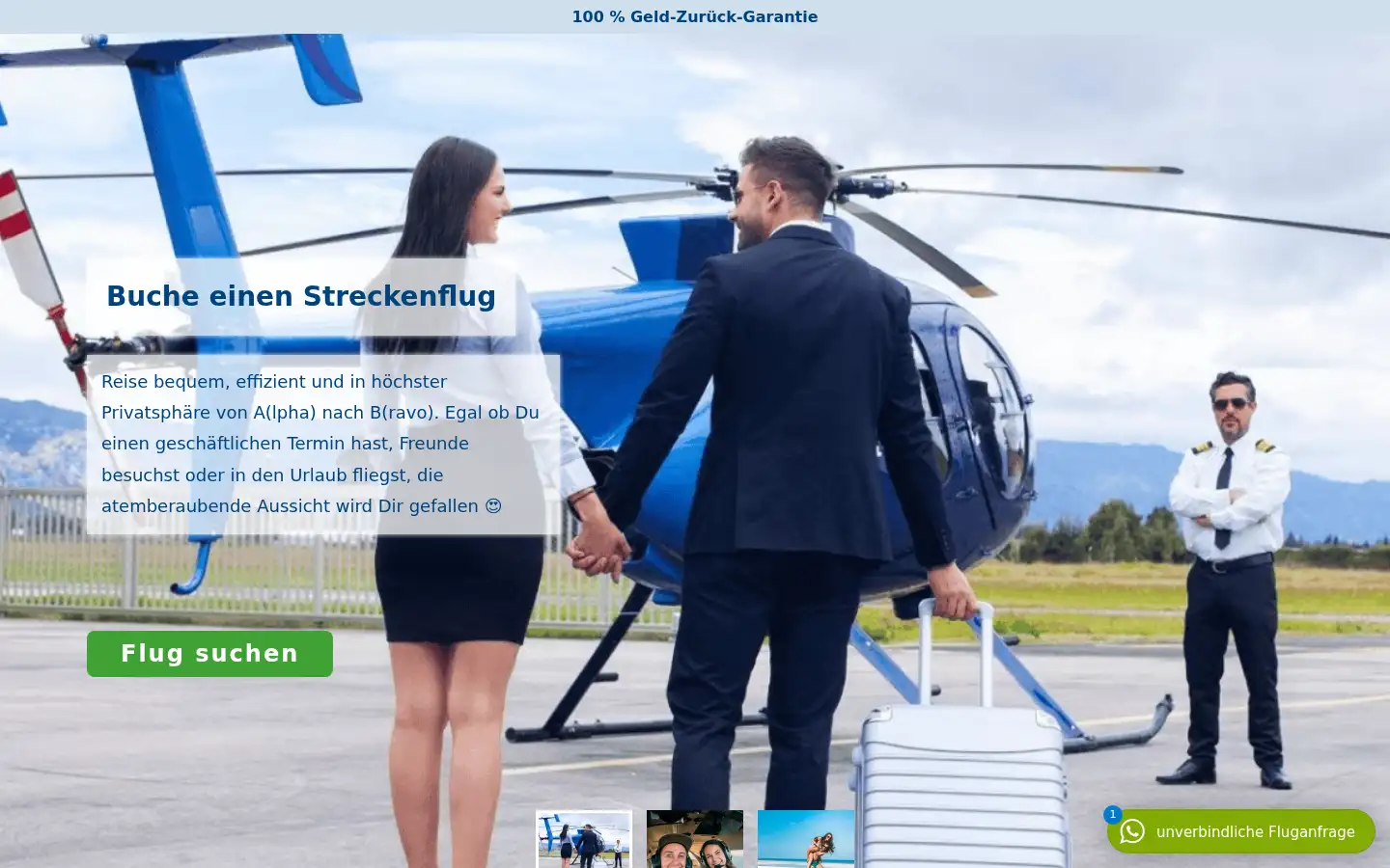 Screenshot of deutsche-mitflugzentrale.de