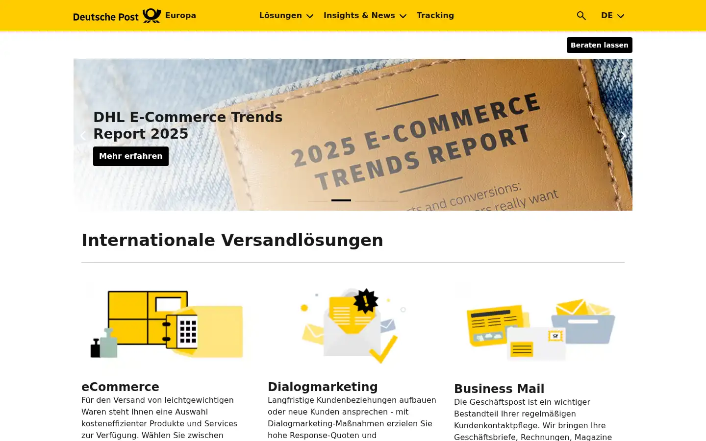 Screenshot of deutschepost.com