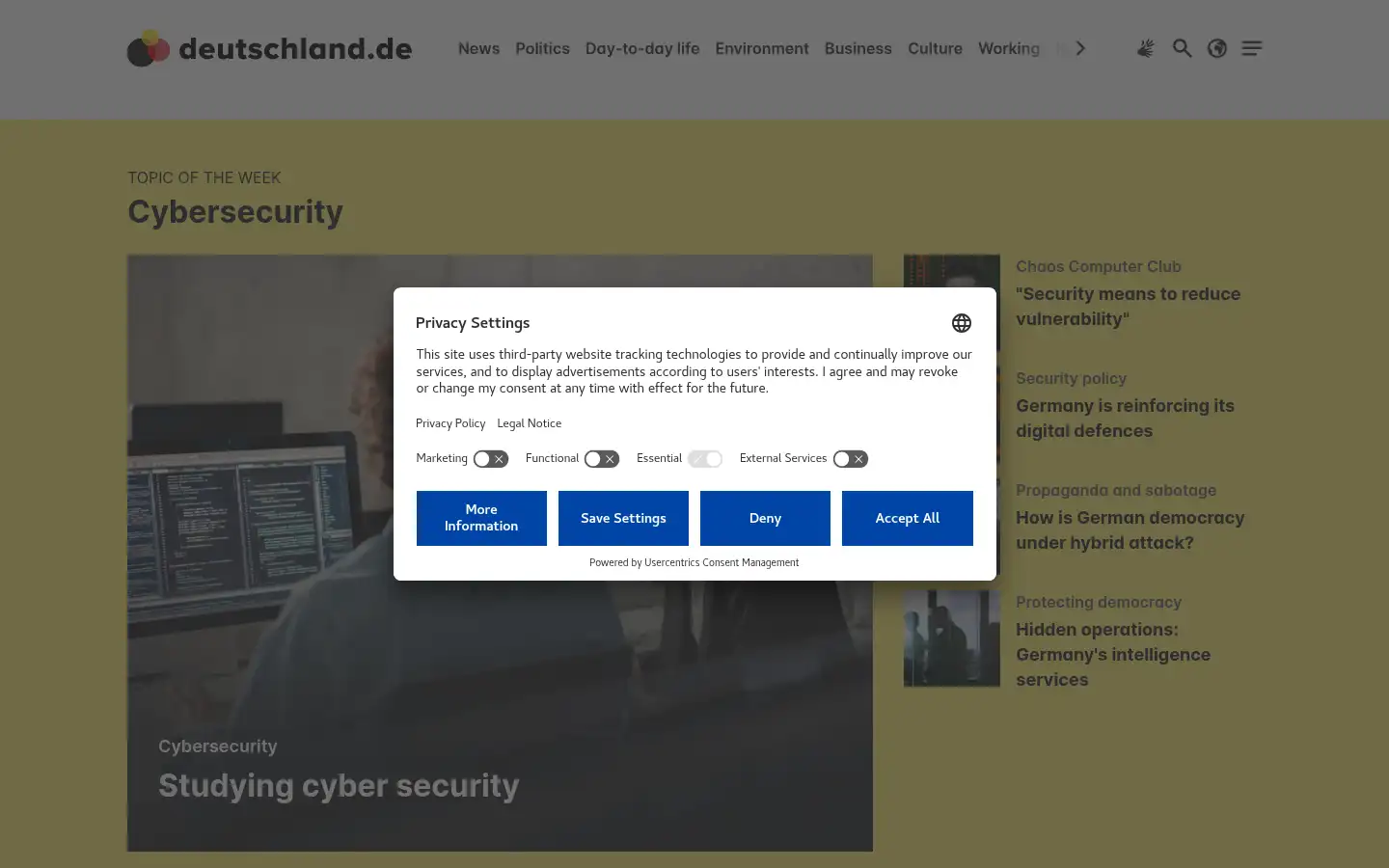 Screenshot of deutschland.de