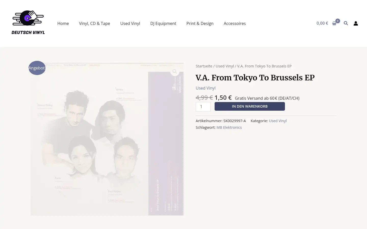 Screenshot of deutschvinyl.com