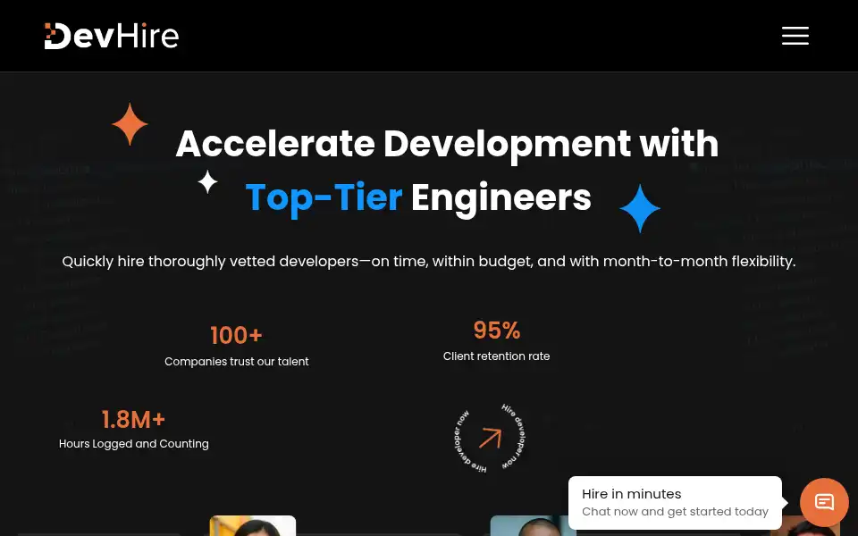 Screenshot of dev-hire.com