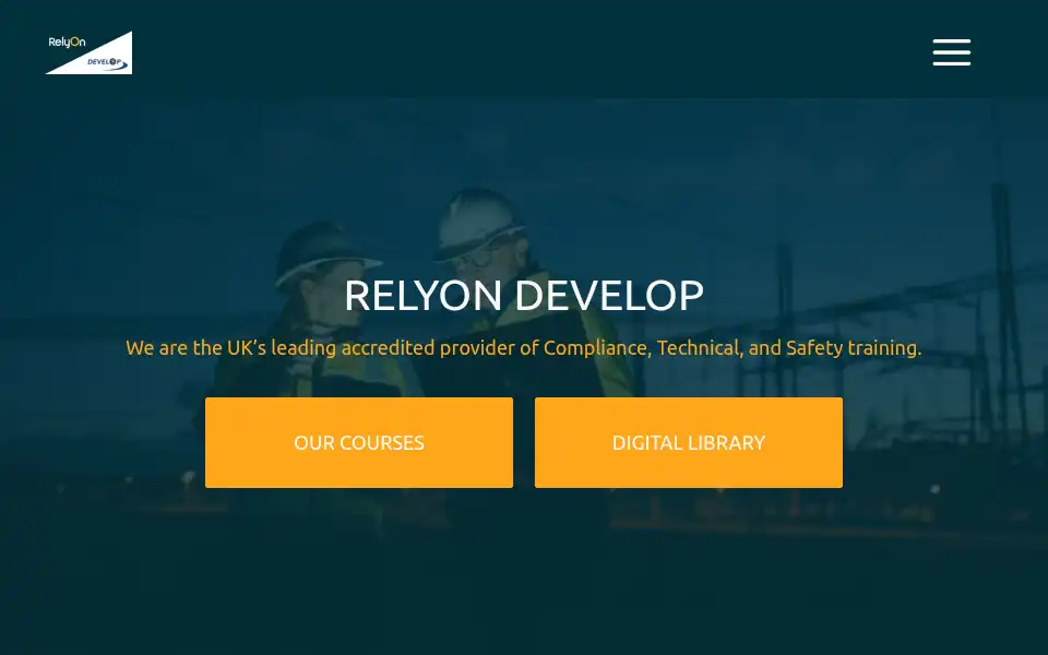 Screenshot of developtraining.co.uk