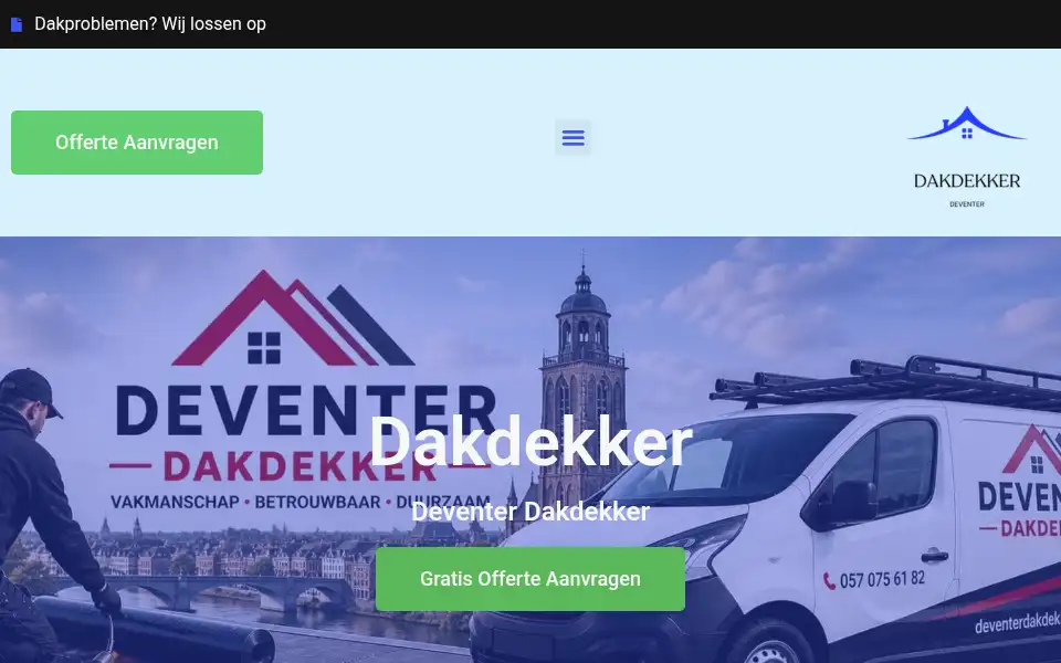 Screenshot of deventerdakdekker.com