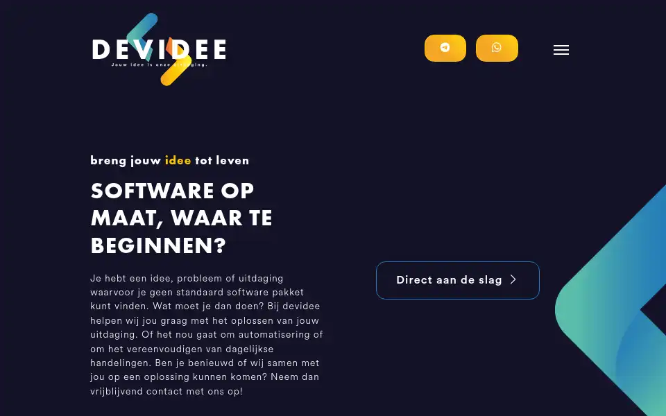 Screenshot of devidee.nl