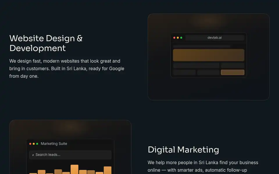 Screenshot of devlab.lk