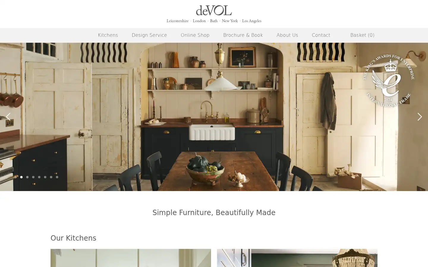 Screenshot of devolkitchens.co.uk
