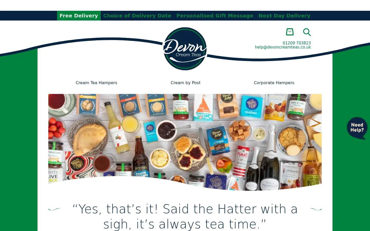 Screenshot of devoncreamteas.co.uk