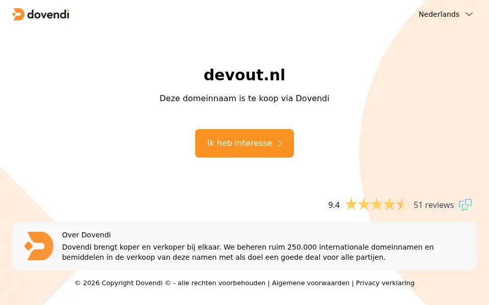 Screenshot of devout.nl