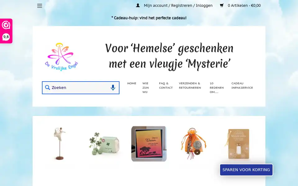 Screenshot of devrolijkeengel.nl
