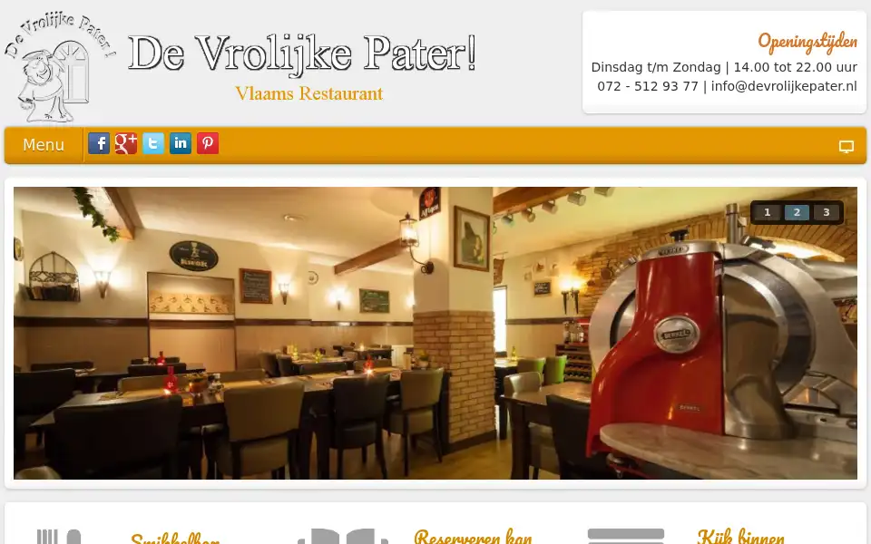Screenshot of devrolijkepater.nl