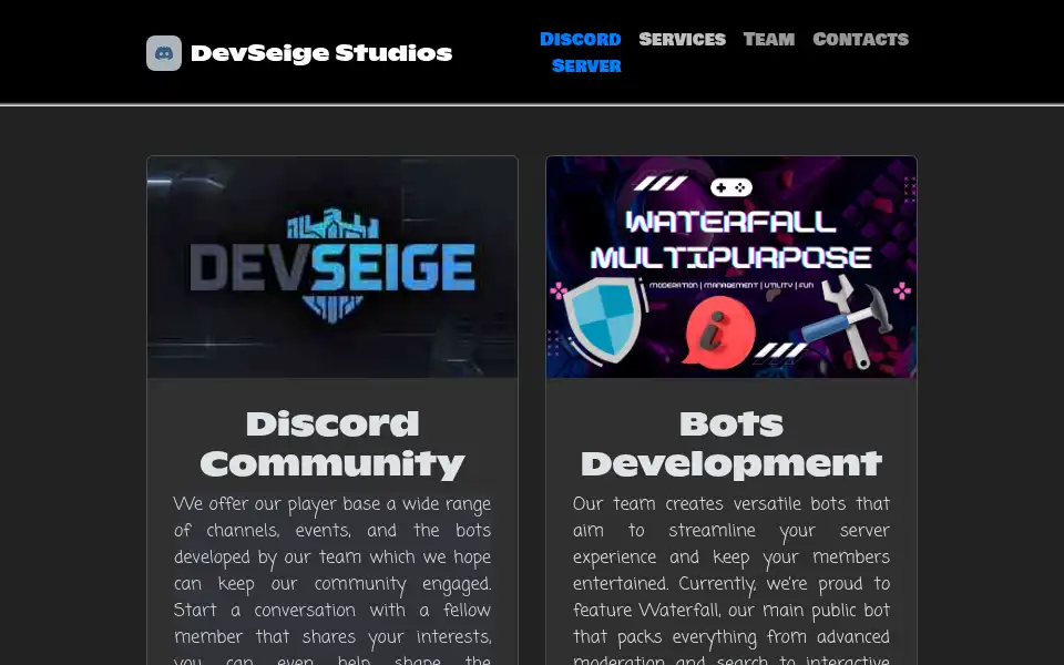 Screenshot of devseige.space