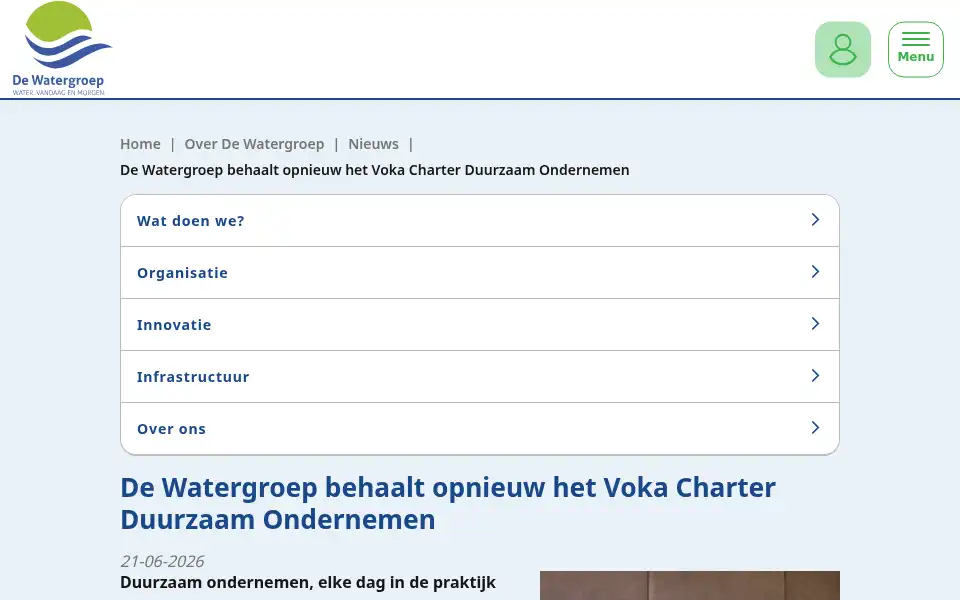 Screenshot of dewatergroep.be