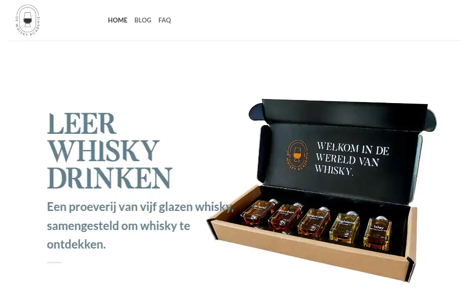Screenshot of dewhiskyacademie.nl