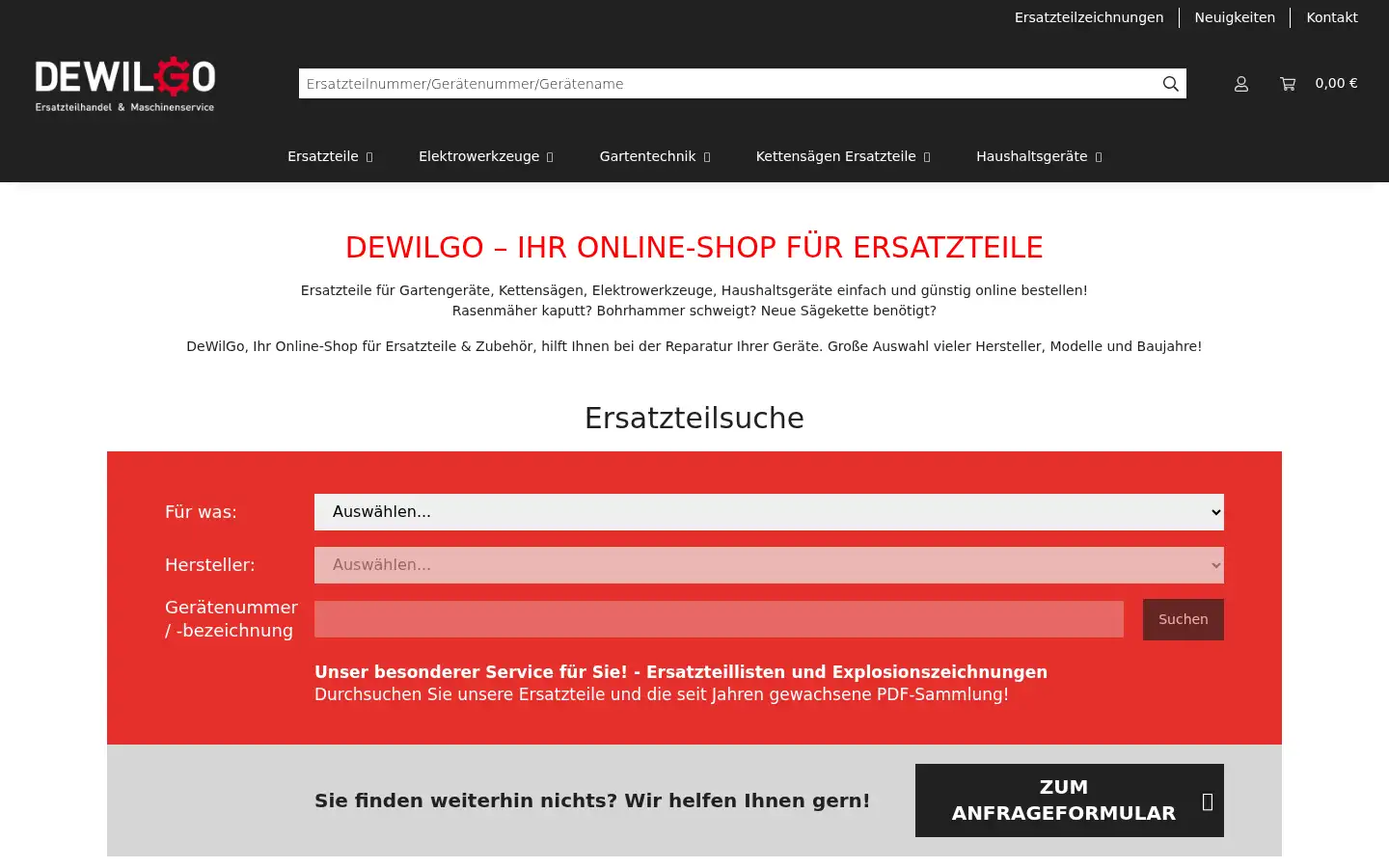 Screenshot of dewilgo.de