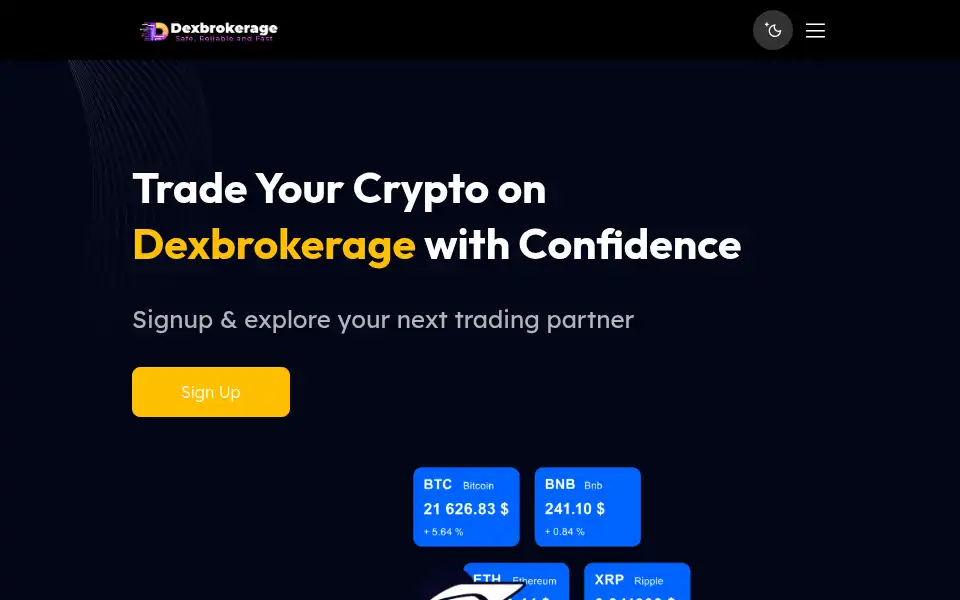 Screenshot of dexbrokerage.com