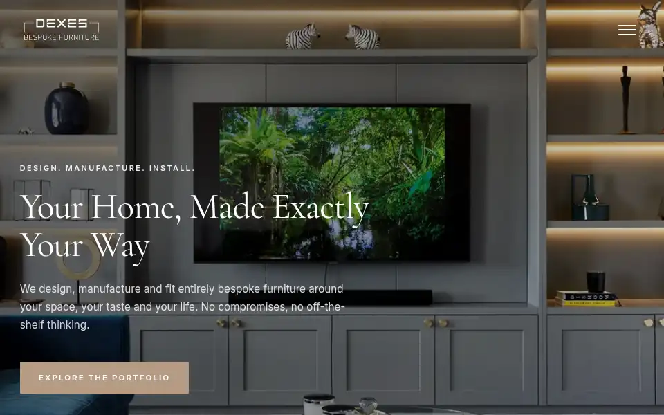 Screenshot of dexesbespoke.co.uk