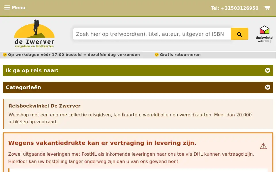 Screenshot of dezwerver.nl