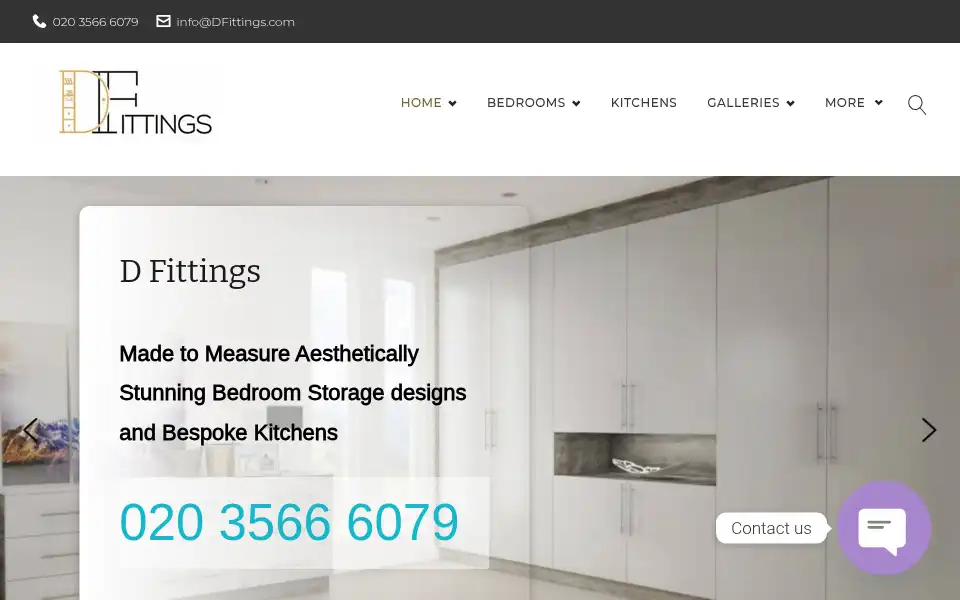 Screenshot of dfittings.com