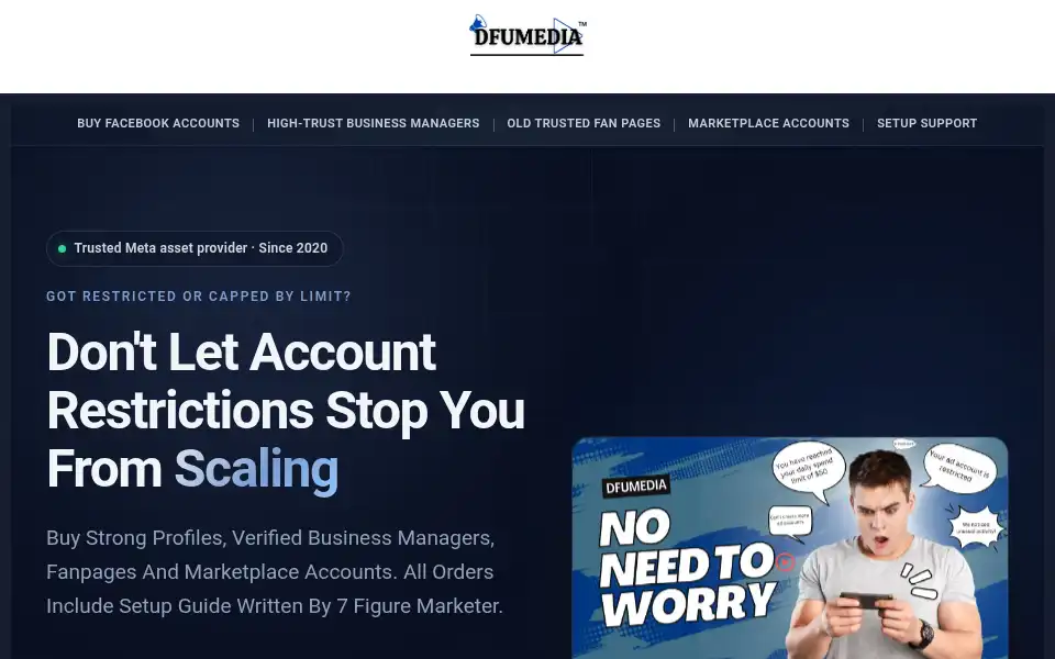 Screenshot of dfumedia.com