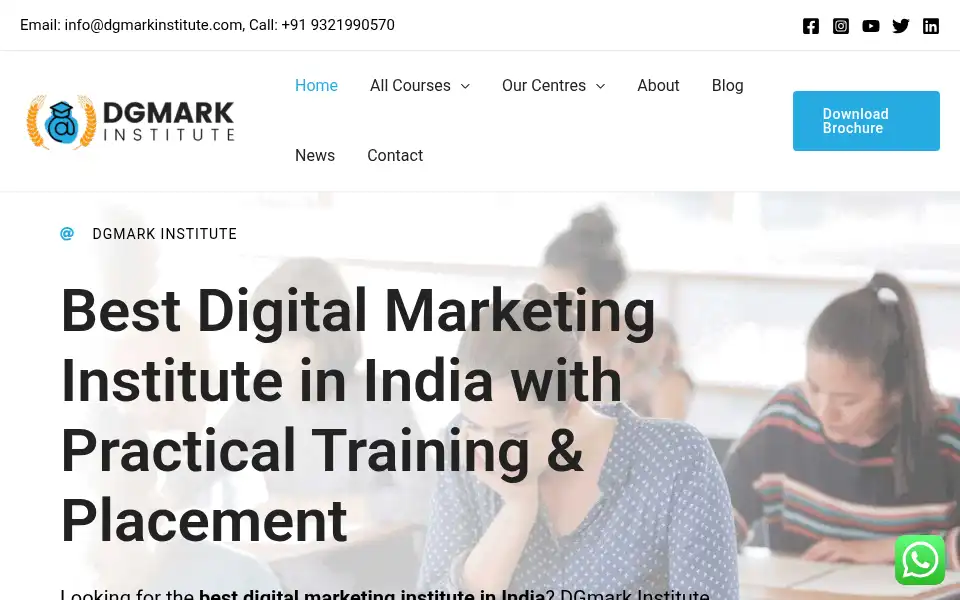 Screenshot of dgmarkinstitute.com