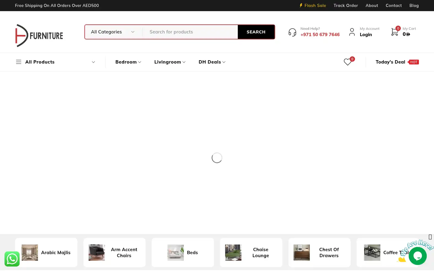 Screenshot of dhfurniture.ae