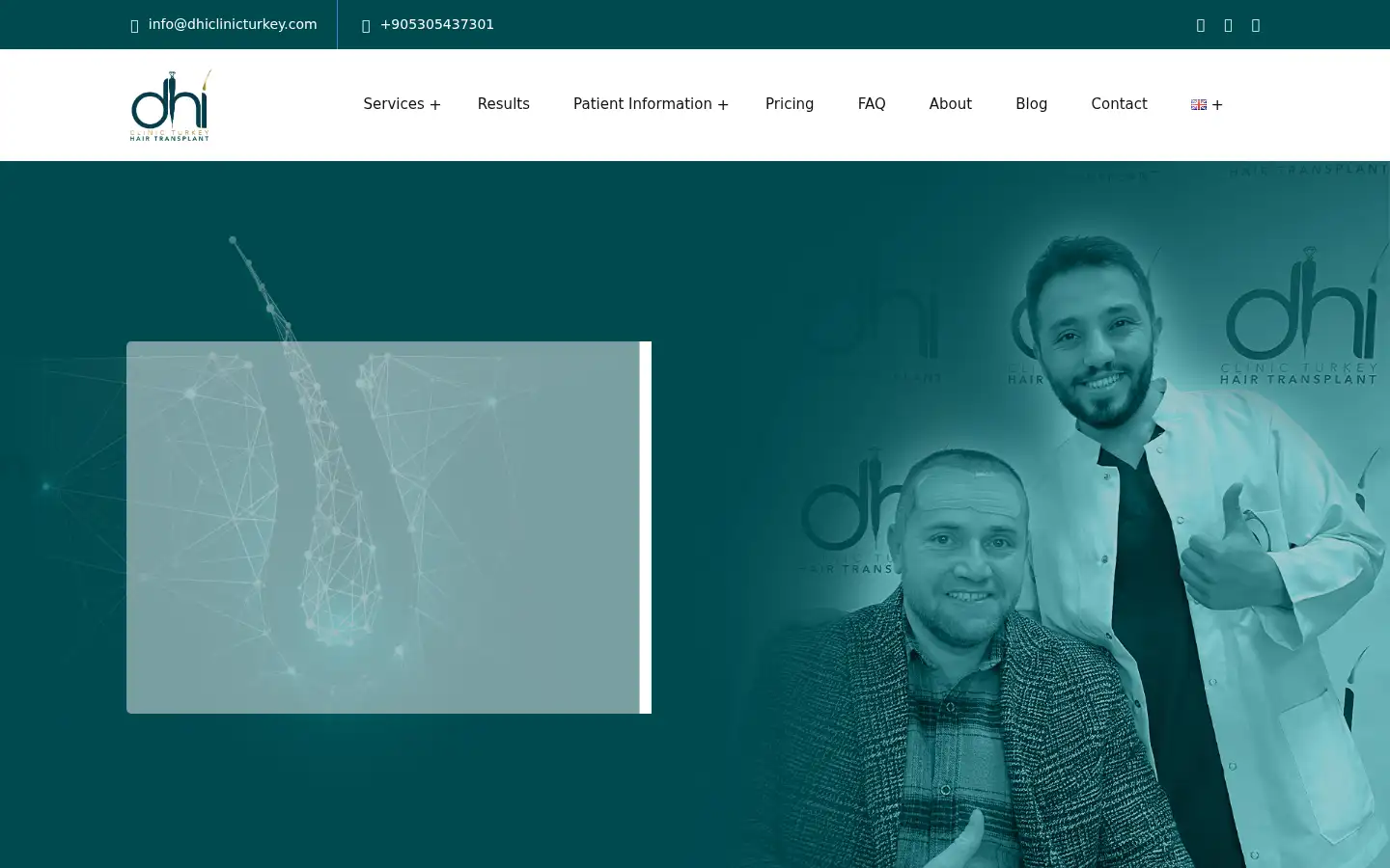 Screenshot of dhiclinicturkey.com