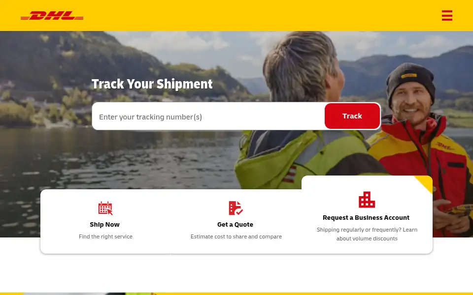 Screenshot of dhl-usa.com