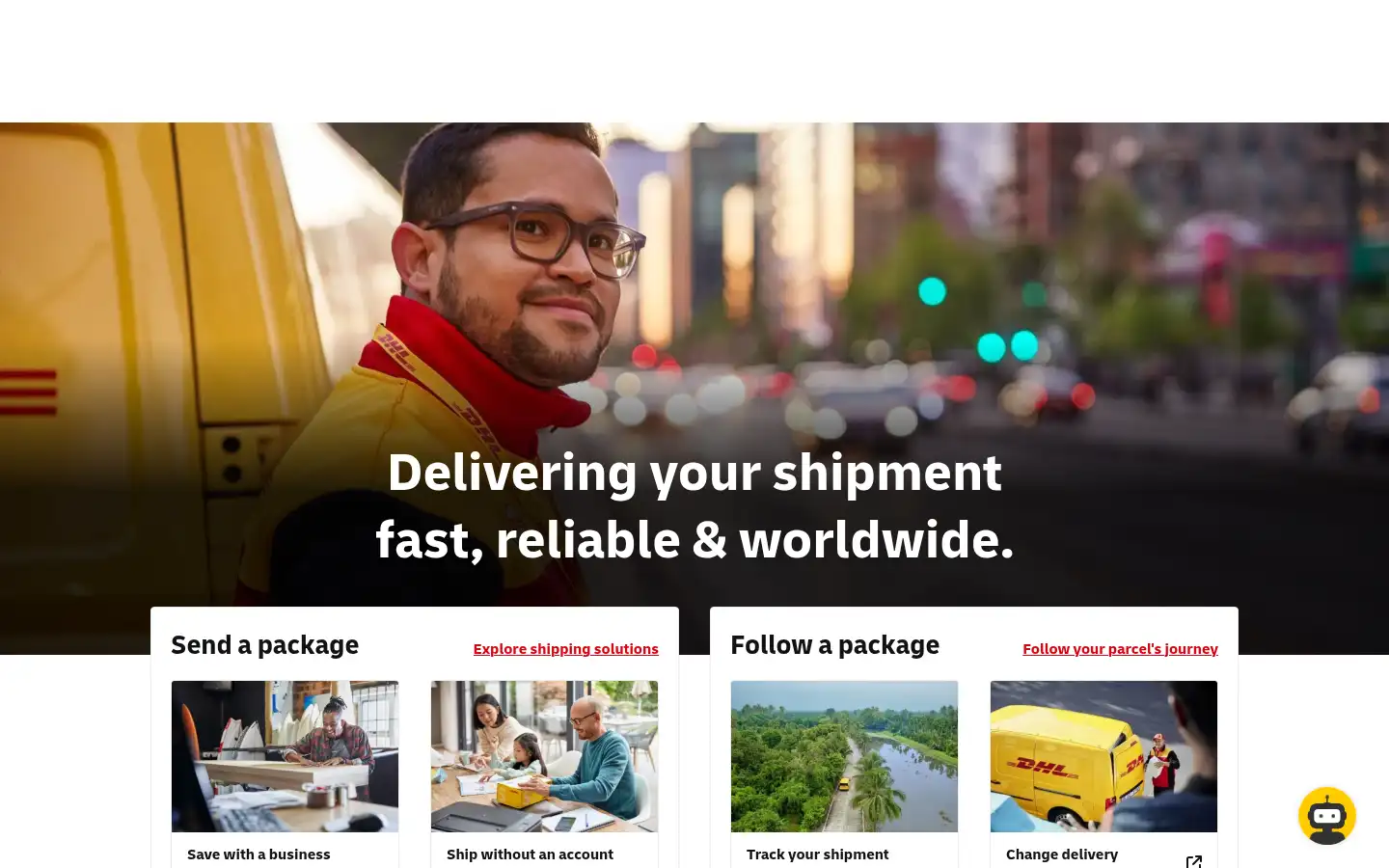 Screenshot of dhlexpress.be