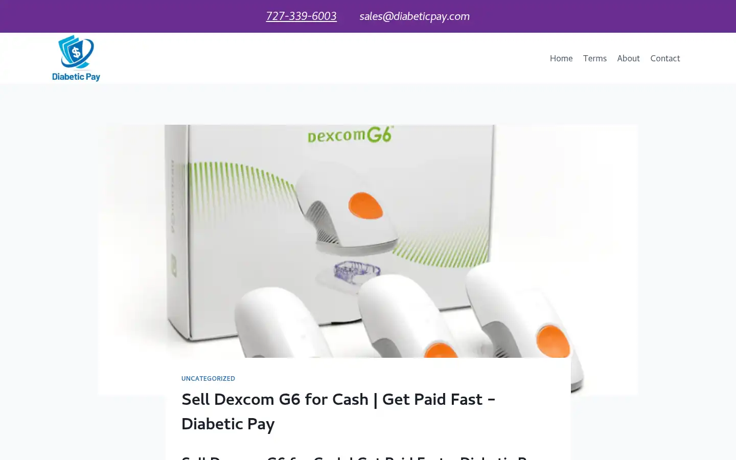 Screenshot of diabeticpay.com