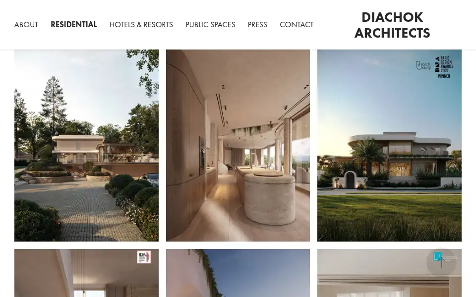Screenshot of diachokarchitects.com