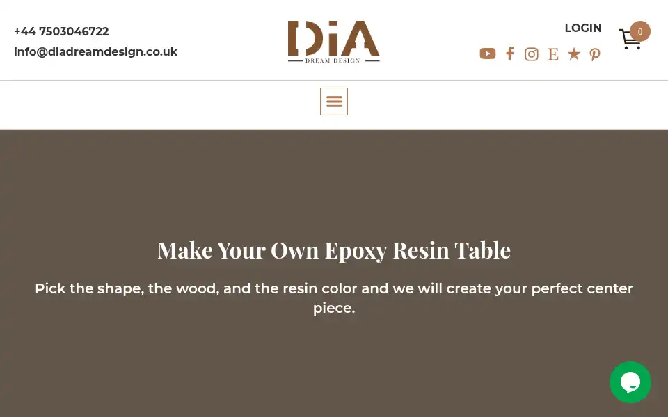 Screenshot of diadreamdesign.co.uk