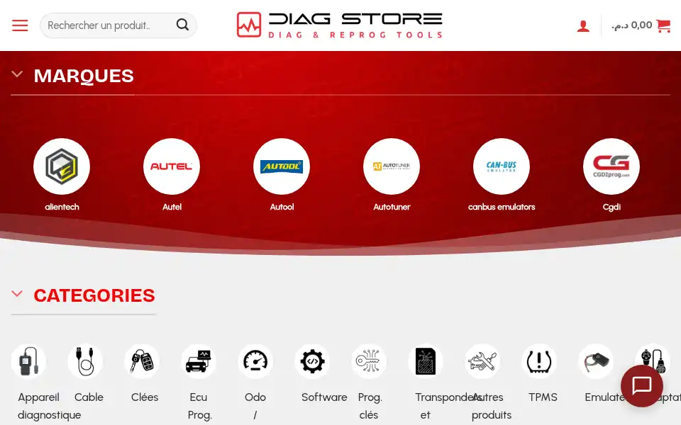 Screenshot of diagstore.ma