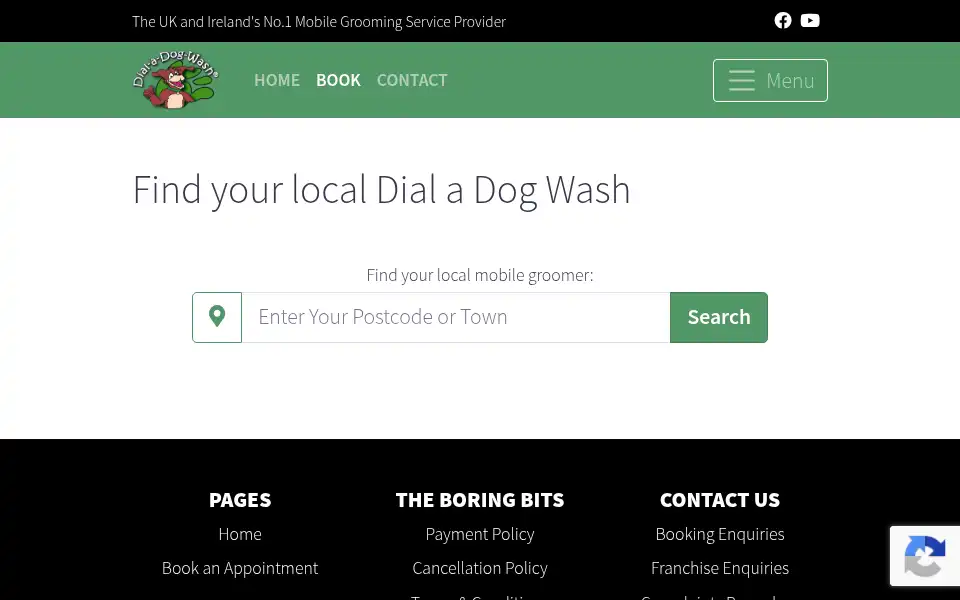 Screenshot of dialadogwash.com