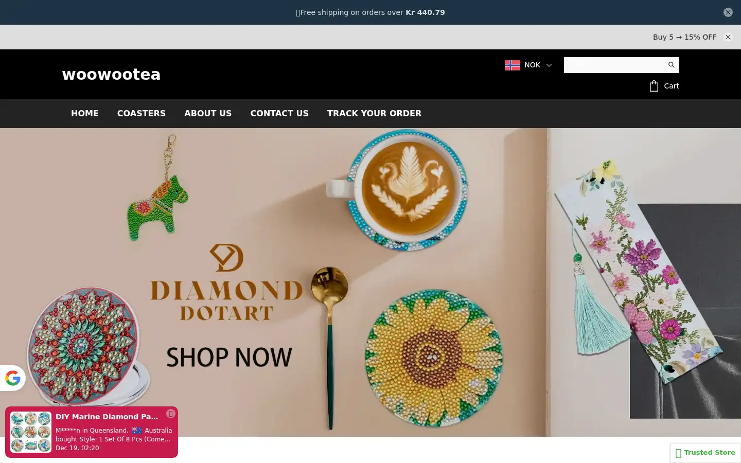 Screenshot of diamonddotart.com