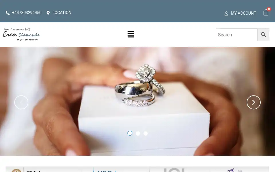 Screenshot of diamondengagementrings.co.uk