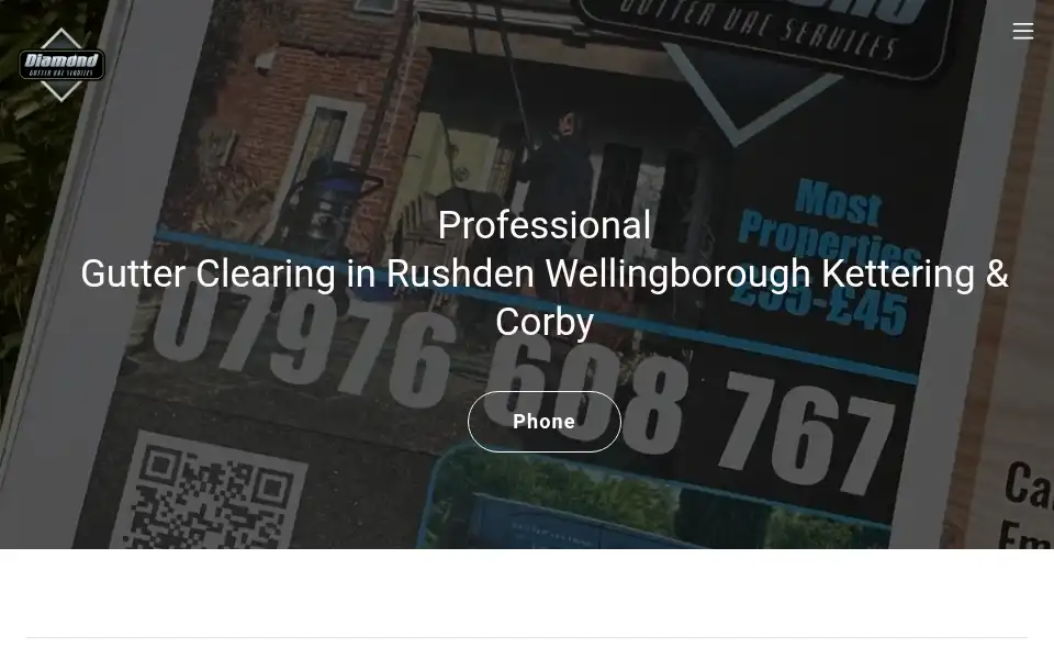 Screenshot of diamondguttervacservices.co.uk