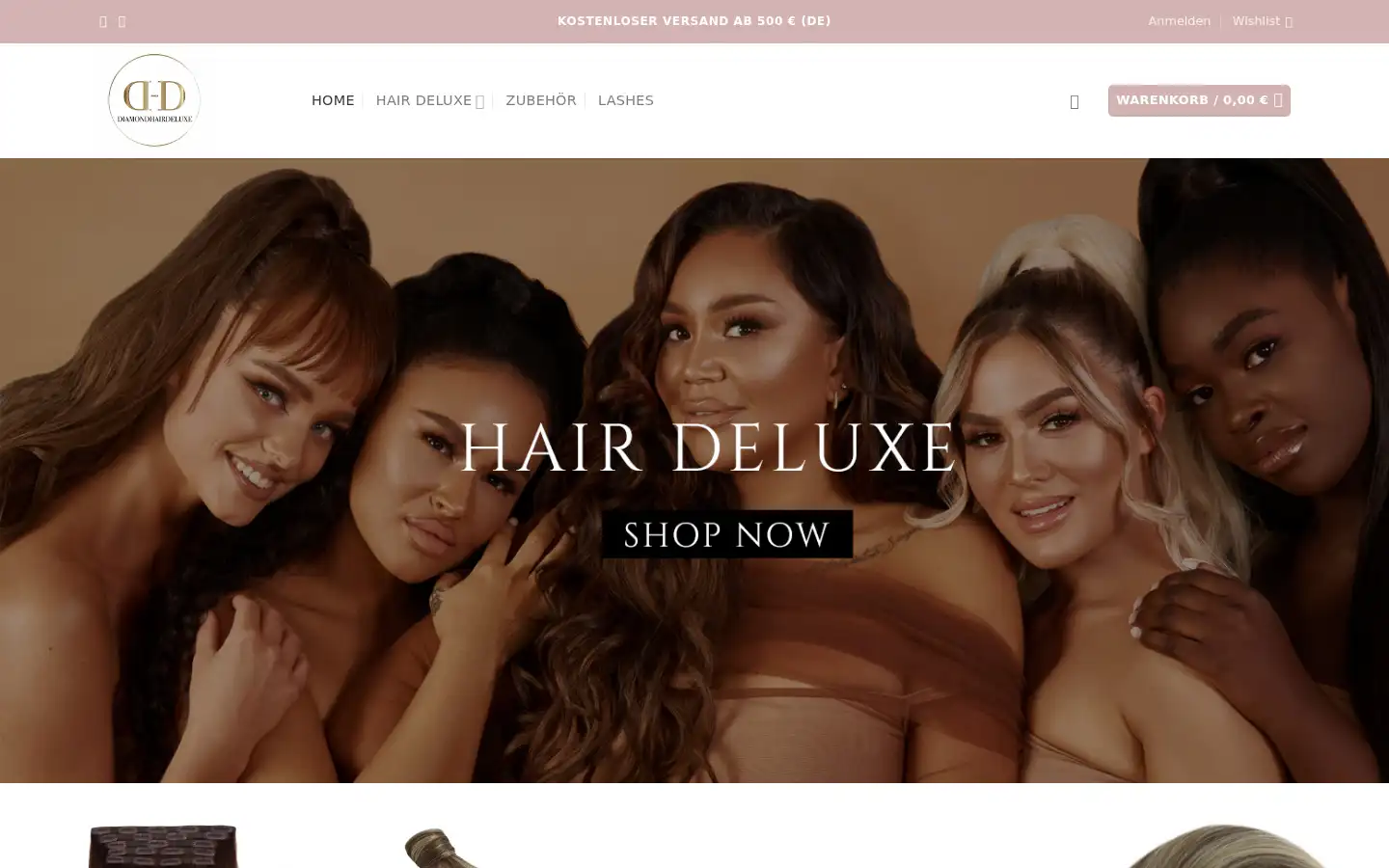 Screenshot of diamondhairdeluxe.de
