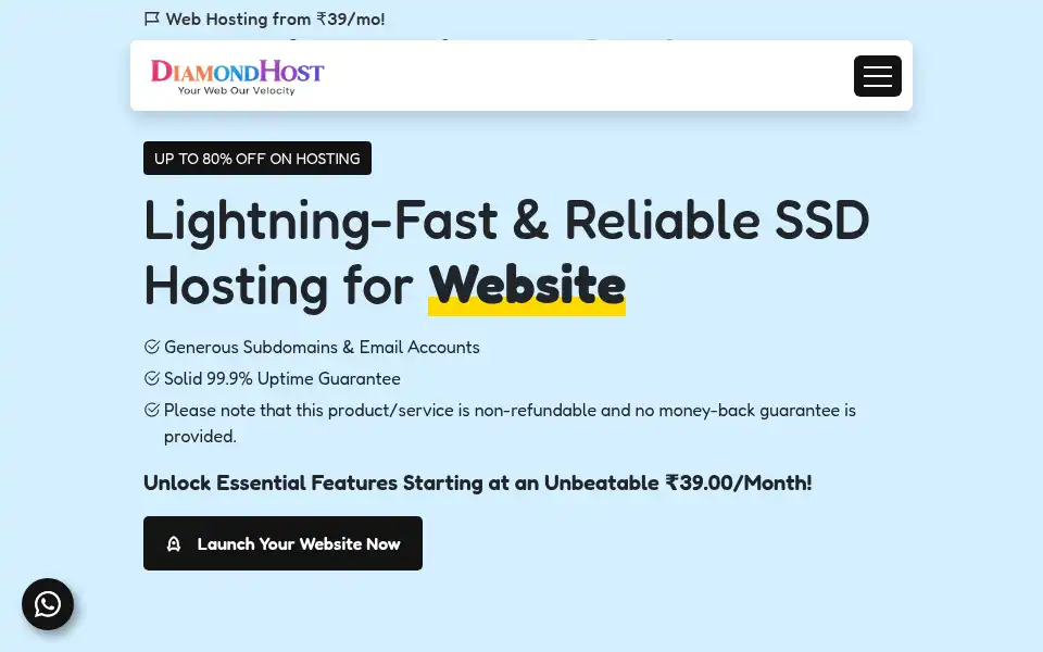 Screenshot of diamondhost.in